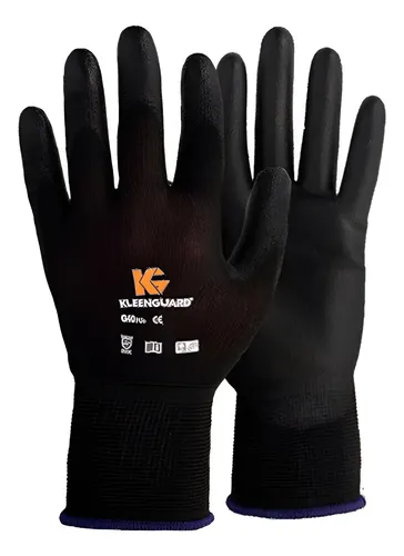 Par de guantes negros con recubrimiento de poliuretano