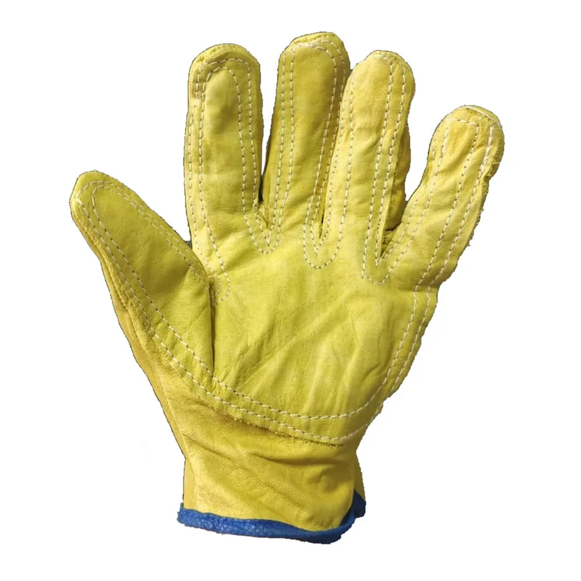 Guante de cuero vaqueta amarillo